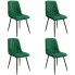 Komplet 4 krzeseł Soniro 4X kolor butelkowa zieleń