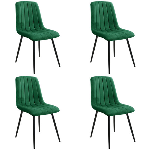 Komplet 4 krzeseł Soniro 4X kolor butelkowa zieleń