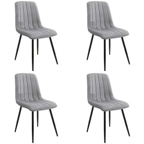 Komplet szarych krzeseł Soniro 4X