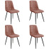 Komplet 4 krzeseł Soniro 4X kolor różowy