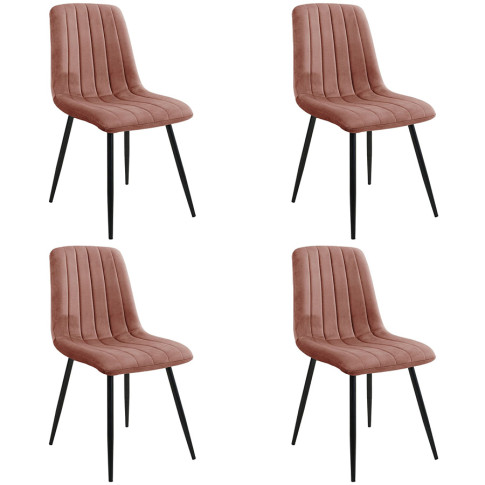 Komplet 4 krzeseł Soniro 4X kolor różowy