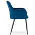 2x niebieskie welurowe krzesło z pikowanym oparciem do jadalni waris