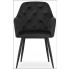 2x metalowe tapicerowane krzesło eleganckie do stolu waris czarne