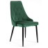 Welurowe krzesło z pikowanym oparciem butelkowa zieleń - Sageri 3X