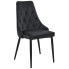 Czarne nowoczesne tapicerowane krzesło - Sageri 3X
