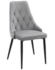 Szare tapicerowane krzesło - Sageri 3X w sklepie Edinos.pl