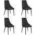 Komplet 4 czarnych krzeseł Sageri 4X