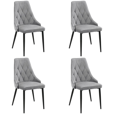 Komplet szarych krzeseł Sageri 4X