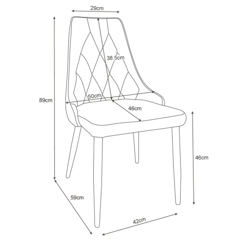 Wymiary krzesła Sageri 3X