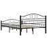 Czarne loftowe łóżko metalowe Frelox