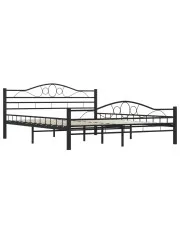 Czarne metalowe łóżko w stylu loftowym 160x200 cm - Frelox