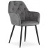 Szare metalowe krzesło tapicerowane - Waris 3X