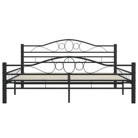 Metalowe czarne łóżko Frelox