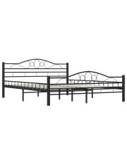 Czarne metalowe łóżko 180x200 cm - Frelox w sklepie Edinos.pl