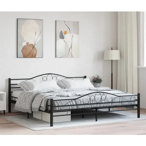 czarne duze lozko 200