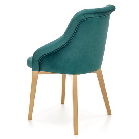 Szczegółowe zdjęcie nr 6 produktu Zielone tapicerowane krzesło drewniane - Altex 2X 