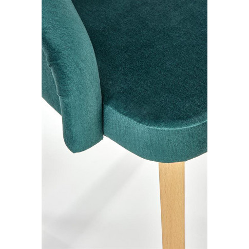 Szczegółowe zdjęcie nr 9 produktu Zielone tapicerowane krzesło drewniane - Altex 2X 