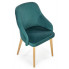 Szczegółowe zdjęcie nr 5 produktu Zielone tapicerowane krzesło drewniane - Altex 2X 