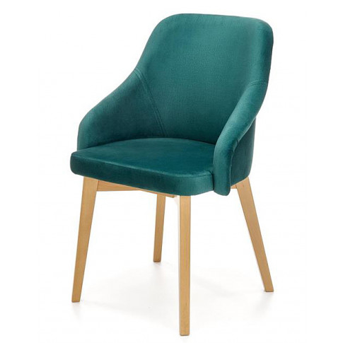 Zdjęcie produktu Zielone tapicerowane krzesło drewniane - Altex 2X .