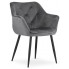 Ciemnoszare metalowe krzesło tapicerowane - Daris 3X