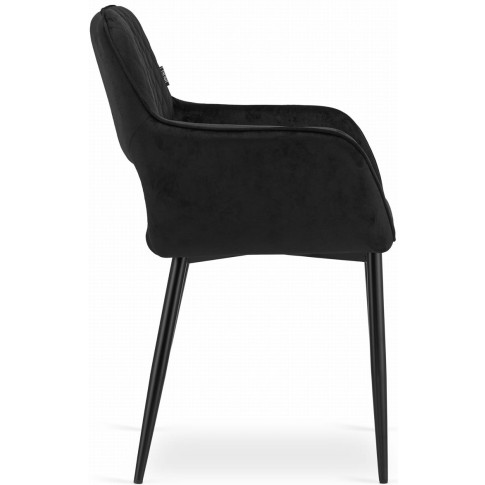 czarne nowoczesne krzeslo tapicerowane rones 3x