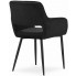 czarne welurowe krzeslo metalowe do salonu rones 3x