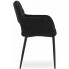 czarne nowoczesne krzeslo tapicerowane rones 3x