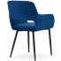 Niebieskie pikowane krzesło tapicerowane Rones 3X