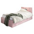 Różowe młodzieżowe łóżko z zagłówkiem Casini 3X - 3 rozmiary