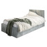 Popielate łóżko z welwetowym zagłówkiem Casini 3X - 3 rozmiary