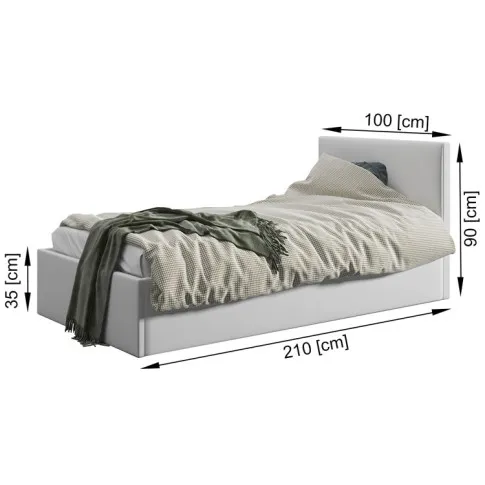 Wymiary łóżka tapicerowanego 90x200 Casini 3X