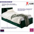 Tapicerowane zielone łóżko młodzieżowe Casini 3X