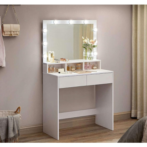 Skandynawska toaletka z podświetlanym lustrem Recosa wizualizacja