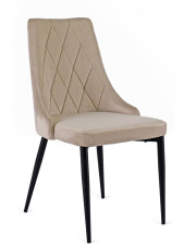 Nowoczesne beżowe welurowe krzesło - Onzo