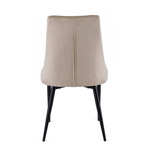 Eleganckie beżowe krzesło welurowe Onzo