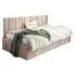 Beżowe welwetowe łóżko leżanka Casini 4X - 3 rozmiary