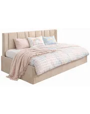 Beżowe welwetowe łóżko leżanka Meraje 4X - 4 rozmiary w sklepie Edinos.pl