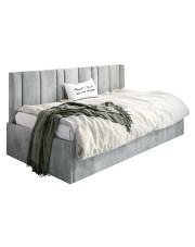 Popielate łóżko leżanka z oparciem Casini 4X - 3 rozmiary w sklepie Edinos.pl