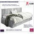 Tapicerowane popielate łóżko sofa Casini 4X