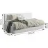 Wymiary tapczanu jedoonosobowego 90x200 Casini 4X