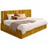 Musztardowe łóżko z pojemnikiem Meraje 4X - 4 rozmiary