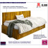 Tapicerowane musztardowe łóżko sofa Casini 4X