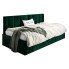 Zielone tapicerowane łóżko z oparciem Casini 4X - 3 rozmiary