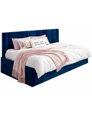 Granatowy tapczan z oparciem Meraje 4X - 4 rozmiary w sklepie Edinos.pl