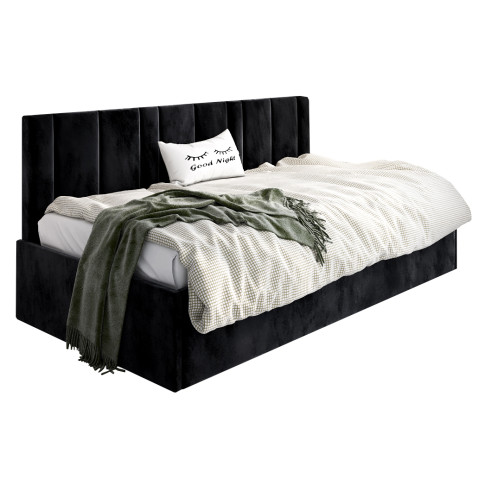 Czarne łóżko sofa Casini 4X