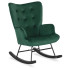 Zielony wypoczynkowy fotel bujany uszak - Womo