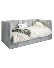 Popielate łóżko leżanka z pojemnikiem Casini 5X - 3 rozmiary w sklepie Edinos.pl