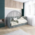 Szare łóżko leżanka z oparciem Casini 5X