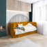 Musztardowe łóżko leżanka z oparciem Casini 5X