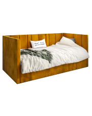 Musztardowe łóżko z pojemnikiem Casini 5X - 3 rozmiary w sklepie Edinos.pl